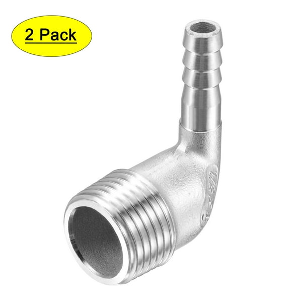 Pipe Fittings Stainless Steel Barb Hose Fitting Connector 8mm Barbed x G1/2 Male Pipe Pipe Fittings Stainless Steel Barb Hose Fitting Connector 8mm Barbed x G1/2 Male Pipe